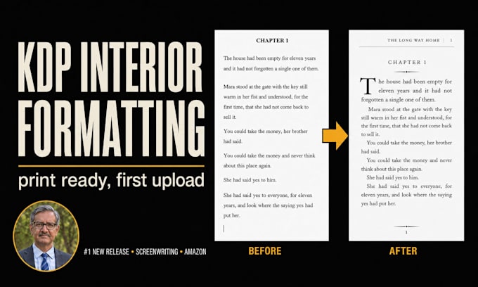 format your manuscript into a print ready KDP interior