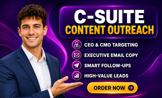 write c suite leader cold email outreach for content agencies