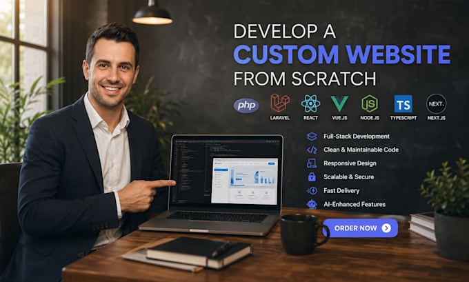 develop a custom website from scratch