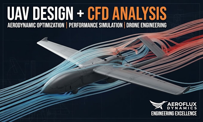 design your uav drone with cad, cfd analysis, and engineering report