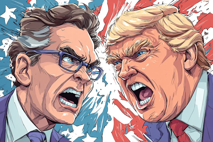 design creative satire political cartoons