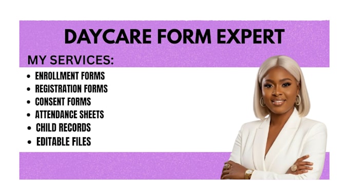 create daycare enrollment forms and childcare business documents