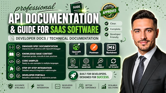 write API documentation, developer docs and technical guides for saas