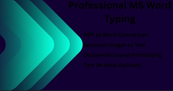 do professional ms word typing and document formatting