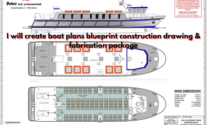 create boat plans blueprint construction drawings and fabrication package