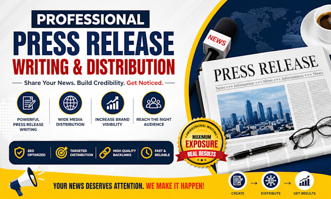 write seo press release and press release distribution