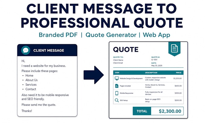 build a custom quote generator with branded PDF export