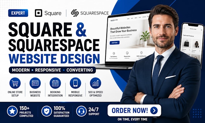 build square online website redesign square booking website and SEO optimization