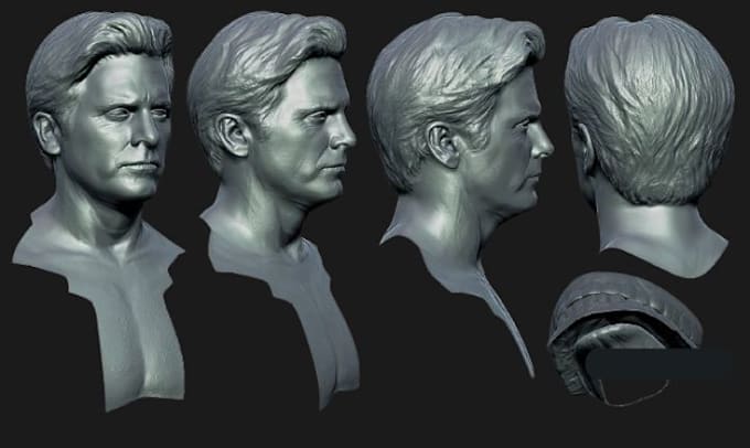 covert 2d to 3d head bust model 2d to 3d character model picture to 3d