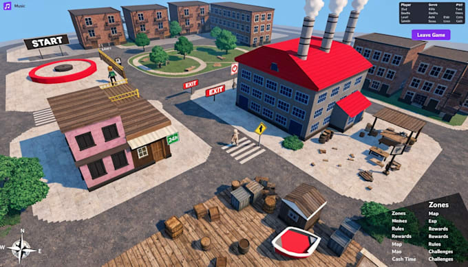 create a professional roblox map and game world