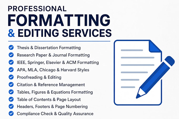 proofread, format your thesis and research paper