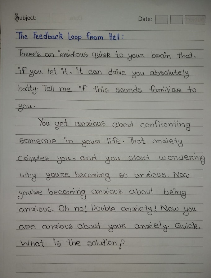 write neat handwritten notes