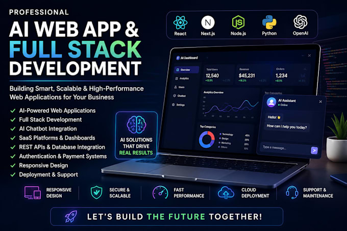 build ai web app, saas, chatbot, and full stack website