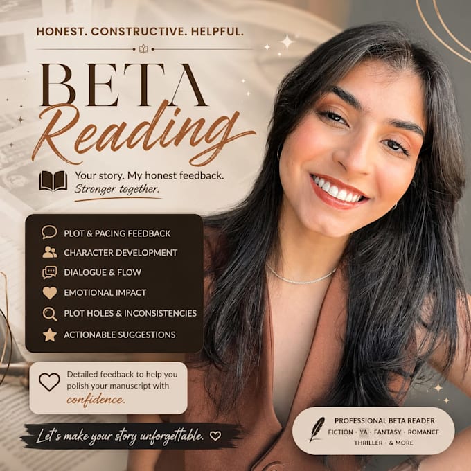 read and review your beta manuscript