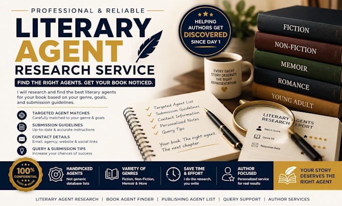 research literary agent and create a targeted agent list for your book