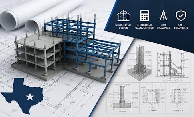 solve texas structural problem design rcc steel structure structural calculation