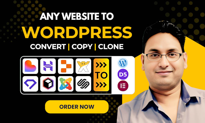 copy, clone, or convert any website to wordpress with divi 5
