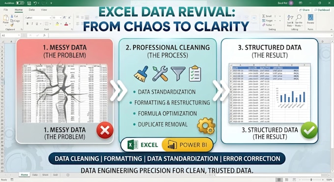 clean your excel data and analysis it