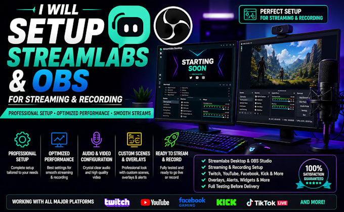 setup streamlabs and obs for streaming and recording