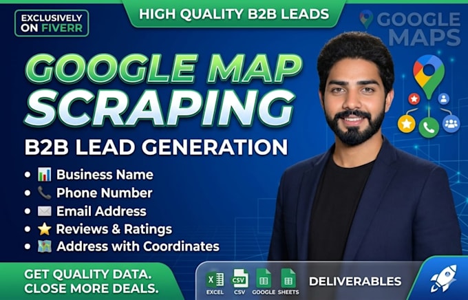 do google map scraping, b2b lead generation, email scraping