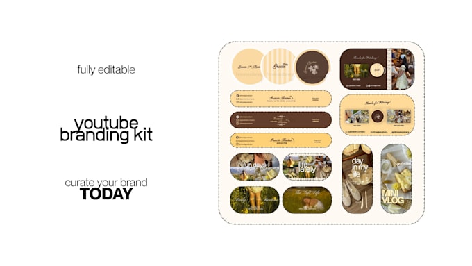 design a custom cohesive youtube branding kit
