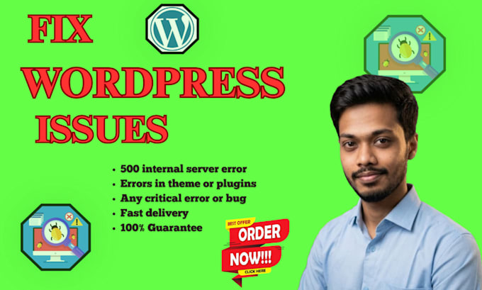 fix wordpress errors, bugs and issues