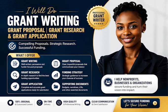 do grant writing, grant proposal, grant research, and grant application