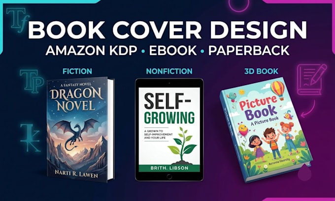 design a professional bok cover for amazon KDP and ebook