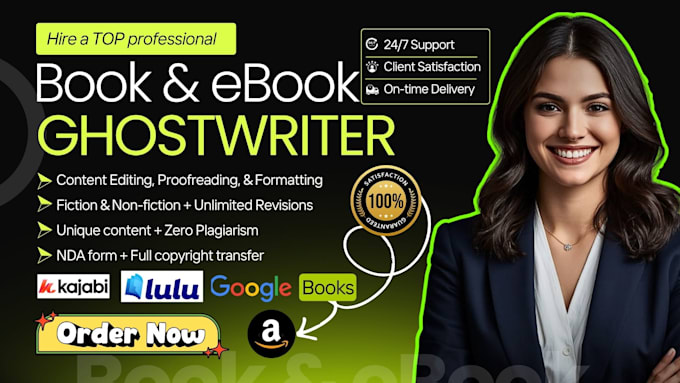 write ebook ghostwriter, medical ebook, self help journal, book editor, kdp