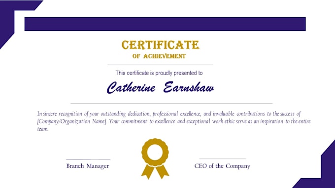 create professional and beautiful certificates