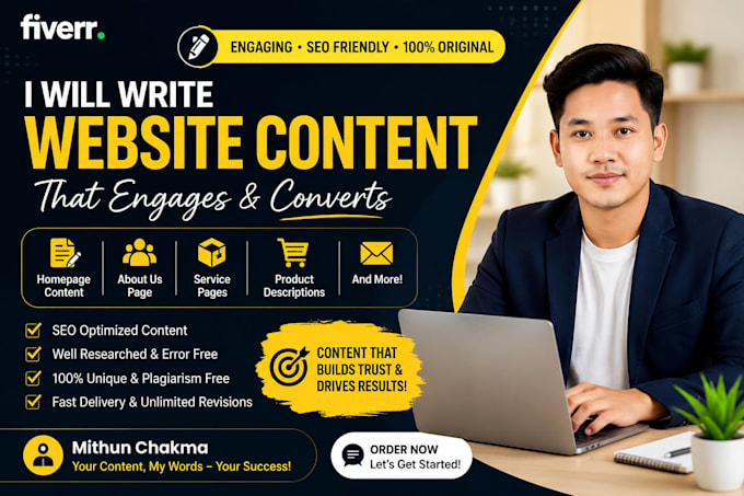 write high quality website content and SEO articles