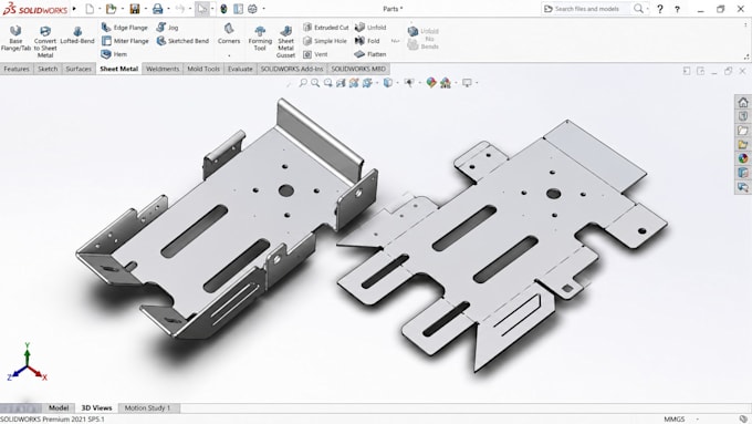 create sheet metal designs for laser cutting and cnc bending