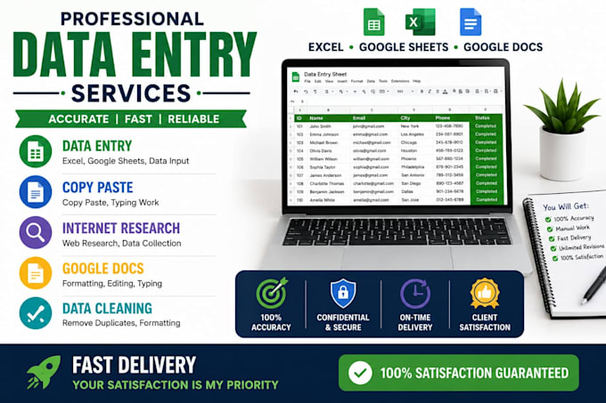 do google sheets and data entry