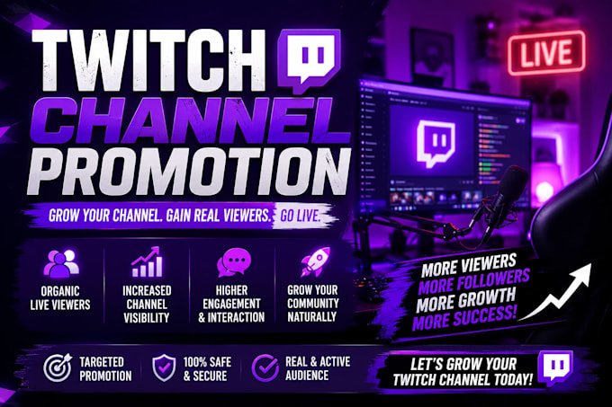 do twitch channel promotion to boost twitch live viewers