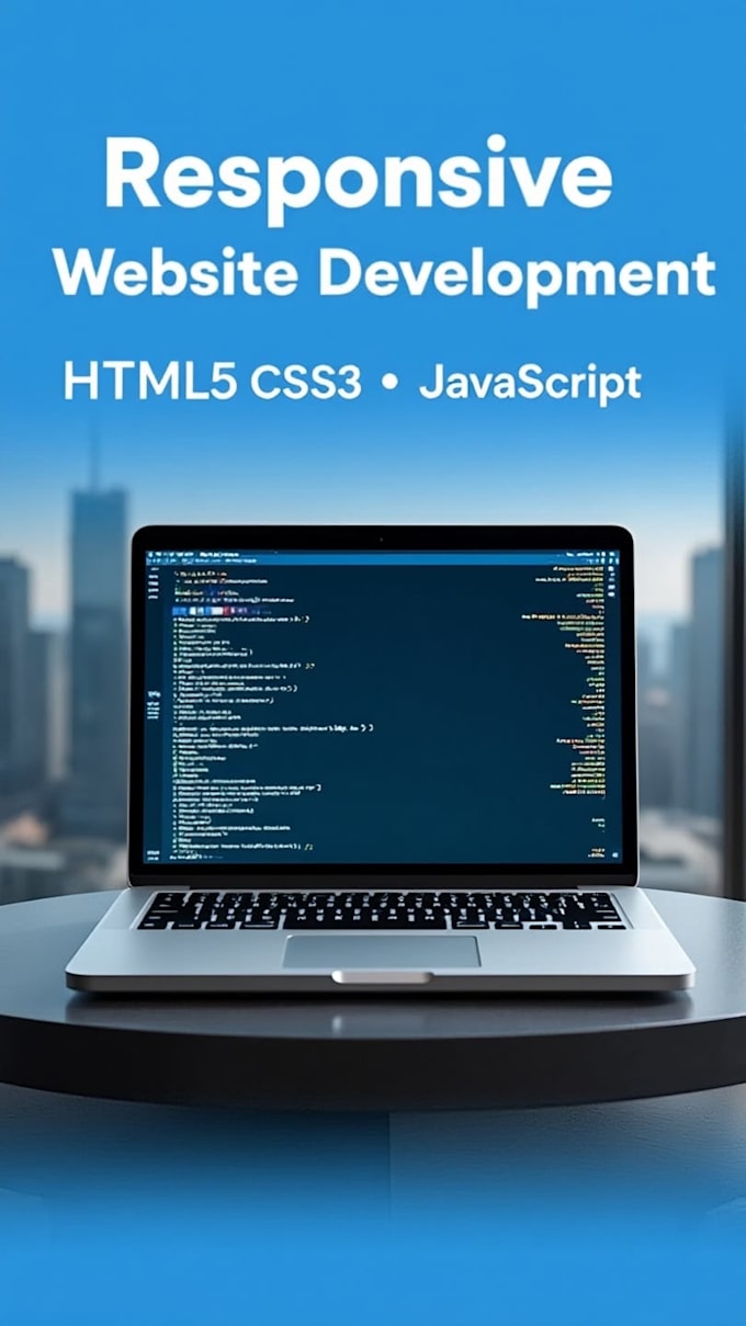 develop responsive website using html css and javascript