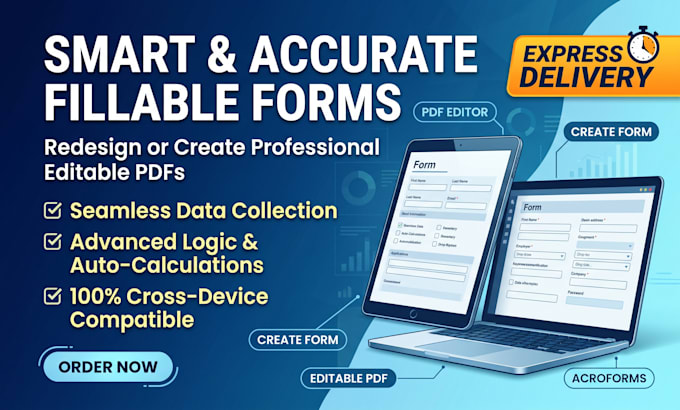 create and redesign editable fillable PDF form