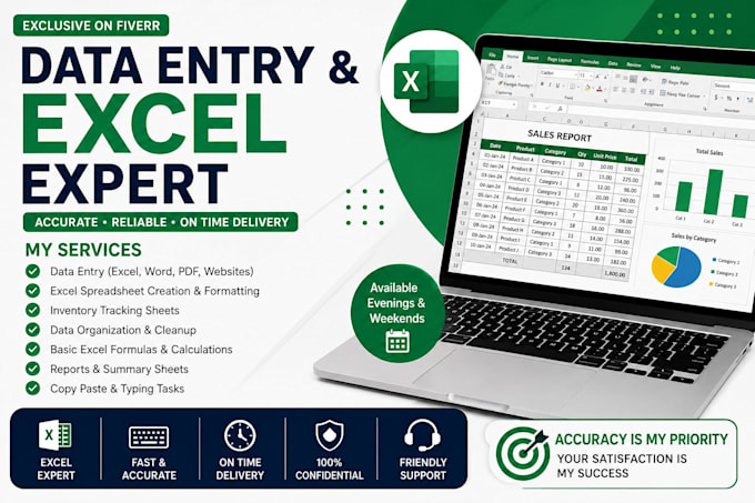 accurate data entry and excel spreadsheet work