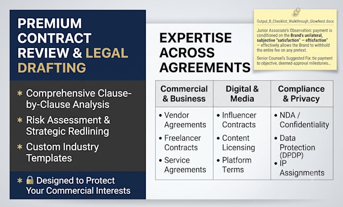review your contract and flag legal risks