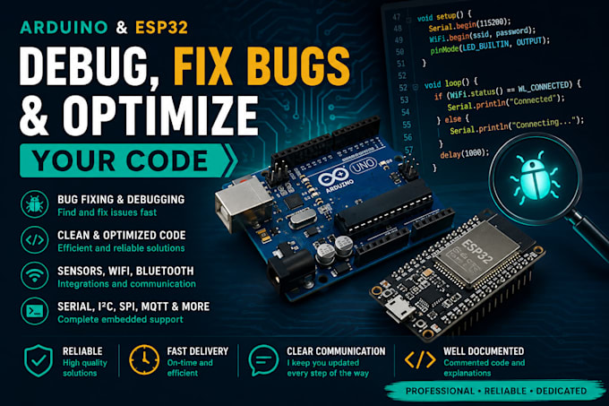 develop custom arduino or esp32 program for your project