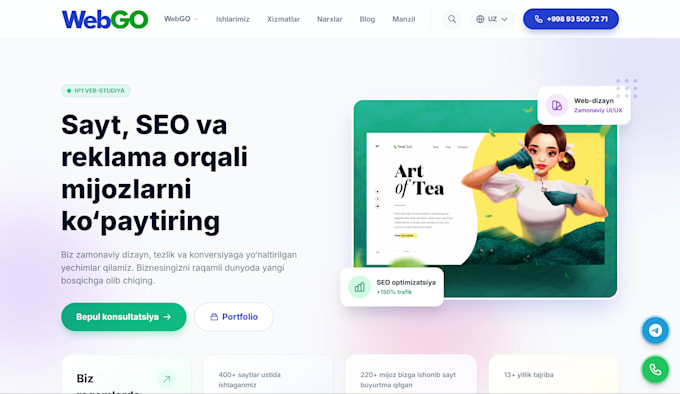 develop a responsive frontend website and custom telegram bot