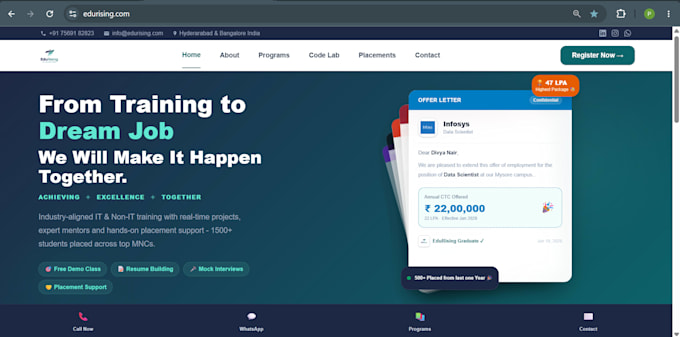 design and code a premium react web application