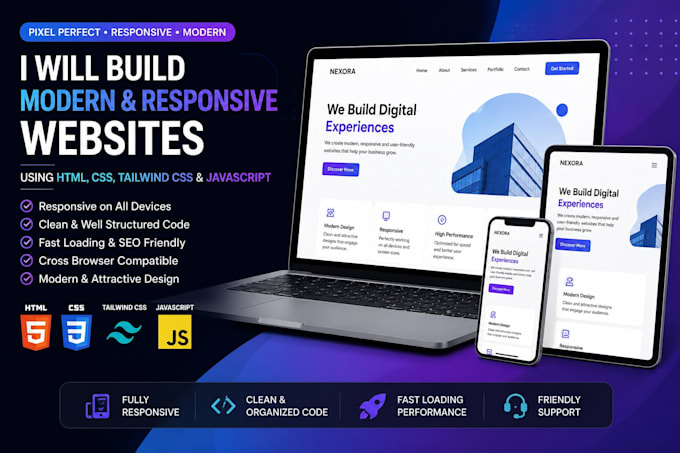 develop a responsive frontend website