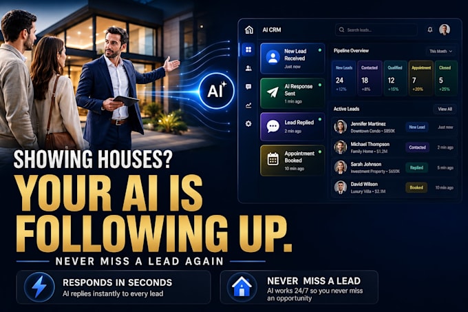build a 24 7 ai powered CRM for real estate agents