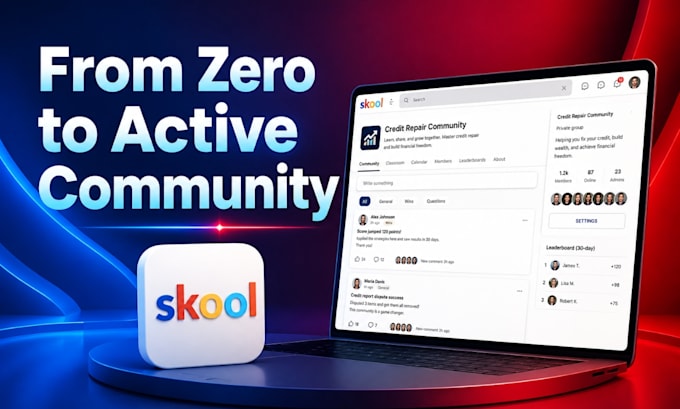 skool community setup skool setup skool online community skool credit repair