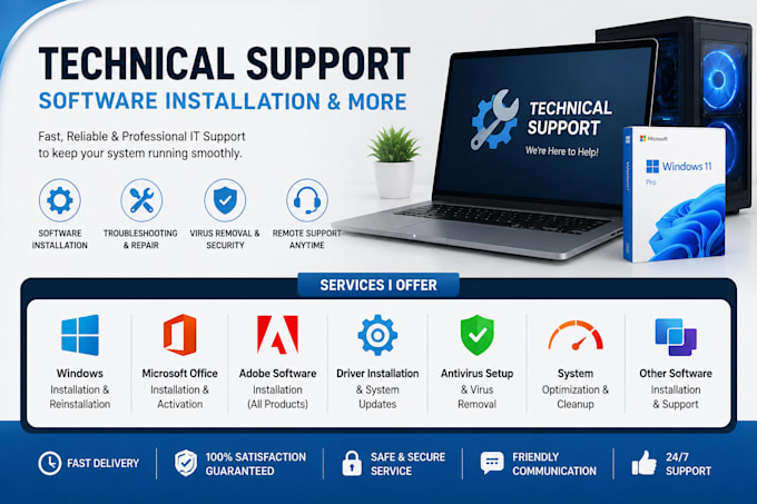 provide remote IT support , software installation