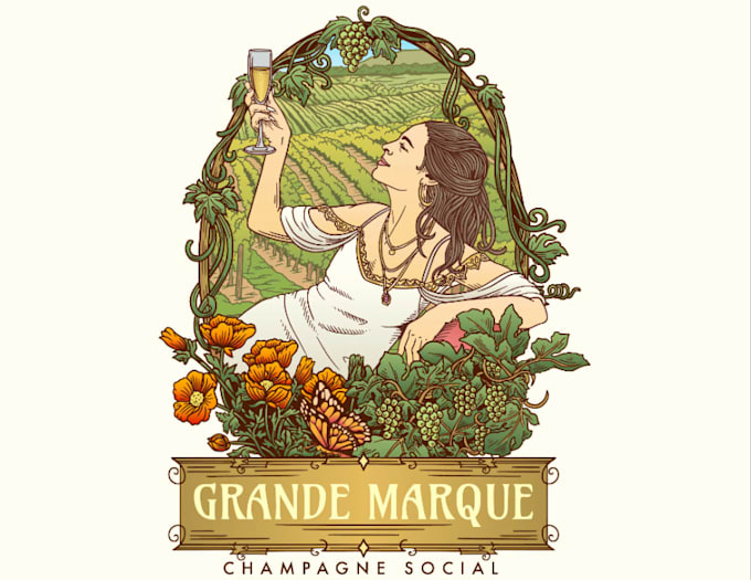 draw digital vintage drawing and hand drawn illustration