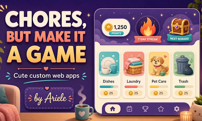 build a cute gamified chore tracker web app