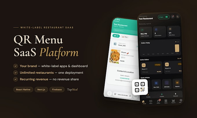 build your white label qr menu saas platform