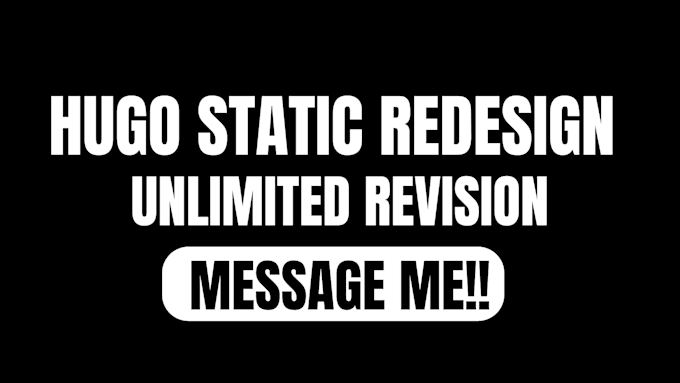 build hugo static website design