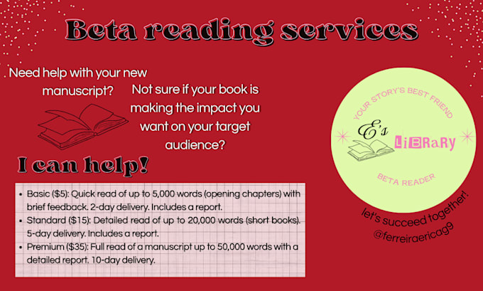 be your best reader friend here to give positive feedbacks